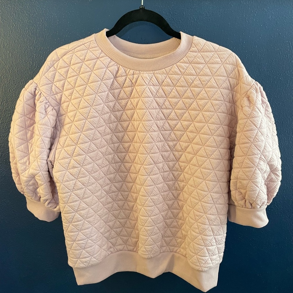 A New Day Quilted Top w/ Puff Sleeves